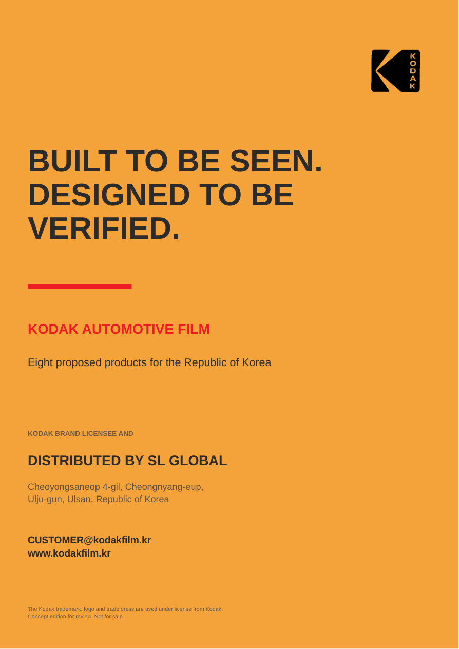 KODAK AUTOMOTIVE FILM brochure cover